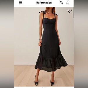 Reformation Black Sleeveless dress for Weddings - Nikita Dress